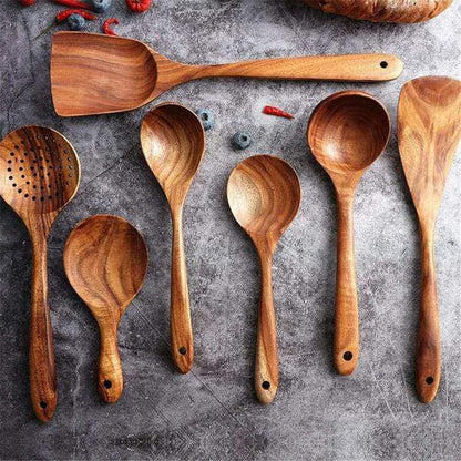 Teak Wooden Utensil Set