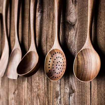 Natural Teak Wood Kitchenware Set