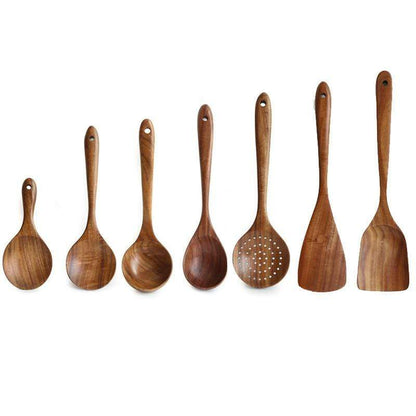 Teak Wooden Utensil Set